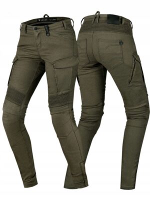 Jeansy damskie motocyklowe Shima Giro 2.0 Khaki r 26 Long