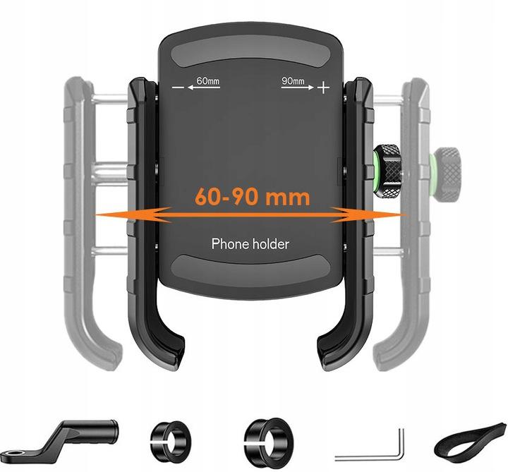 Uchwyt motocyklowy na telefon - R9-metal - obrazek 3