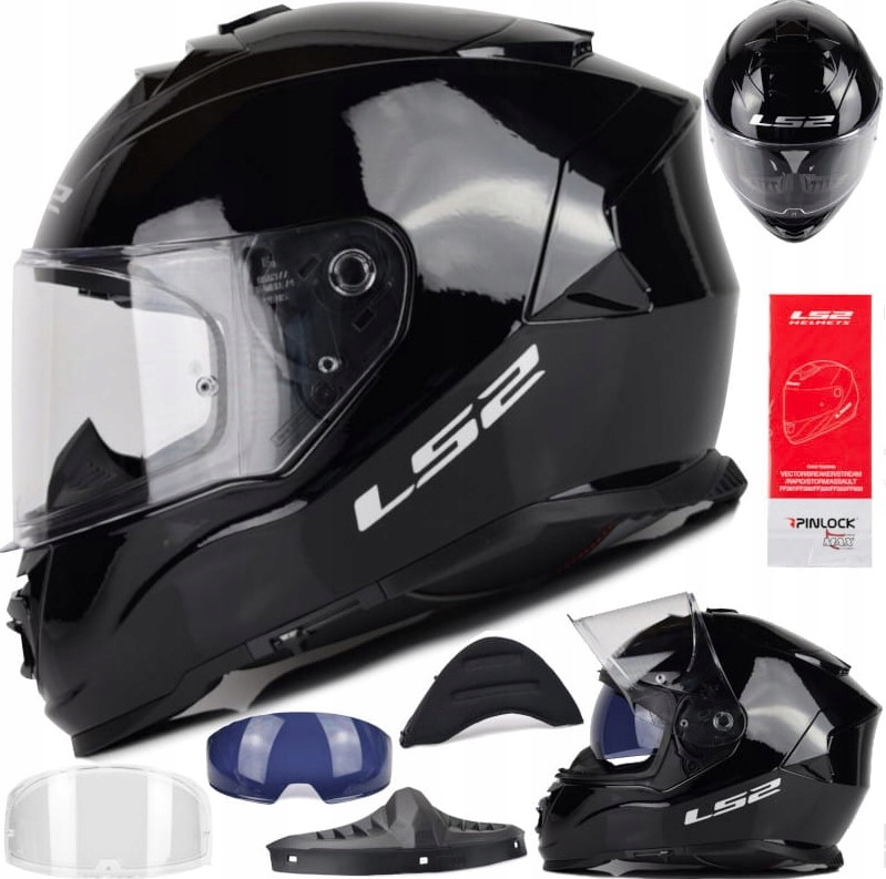 Kask integralny motocyklowy LS2 FF800 STORM II SOLID BLACK r S