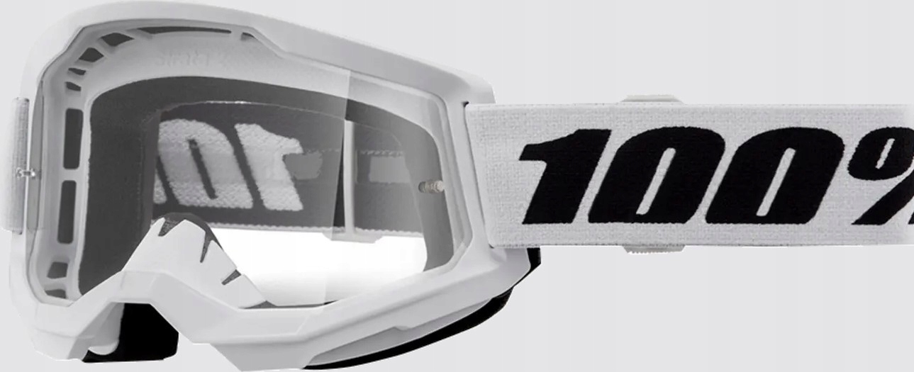 Gogle motocyklowe 100% Strata 2 WHITE