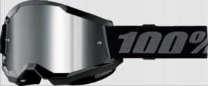 Gogle motocyklowe Youth 100% Strata 2 BLACK MIRROR SILVER